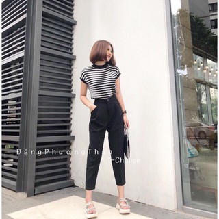Quần baggy đen - Hàng có sẵn