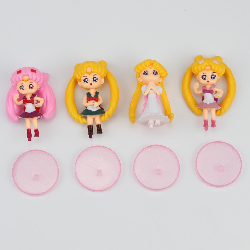 Sailor Moon Mô Hình Thủy Thủ Mặt Trăng Trang Trí Có Đế 4 Kiểu