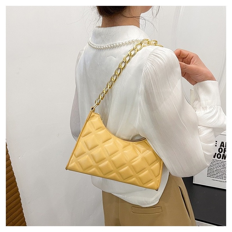 Túi Xách Đeo Vai Màu Trơn Vân Kim Cương Kiểu retro NB00256