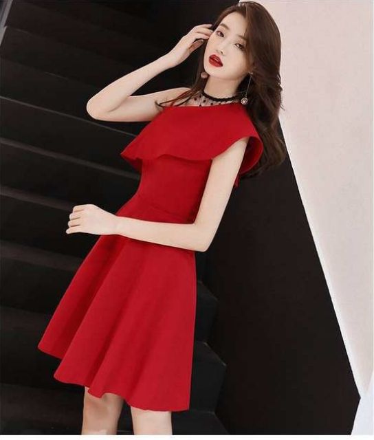 Zerasy - Đầm xòe phối bèo vai kiểu cách | BigBuy360 - bigbuy360.vn