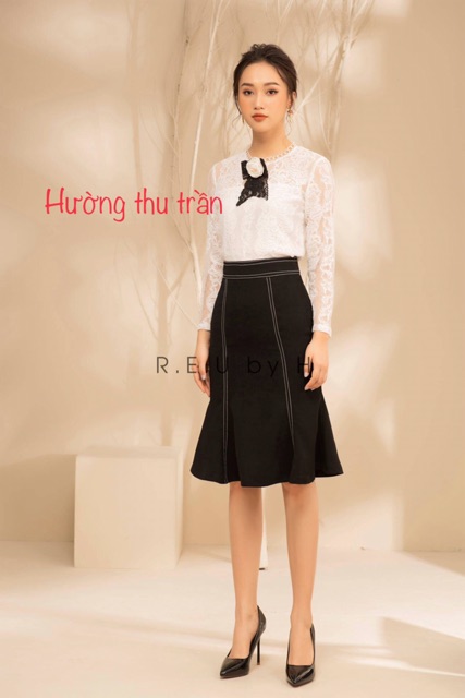 Chân váy công sở trần chỉ cách điệu trẻ trung | BigBuy360 - bigbuy360.vn