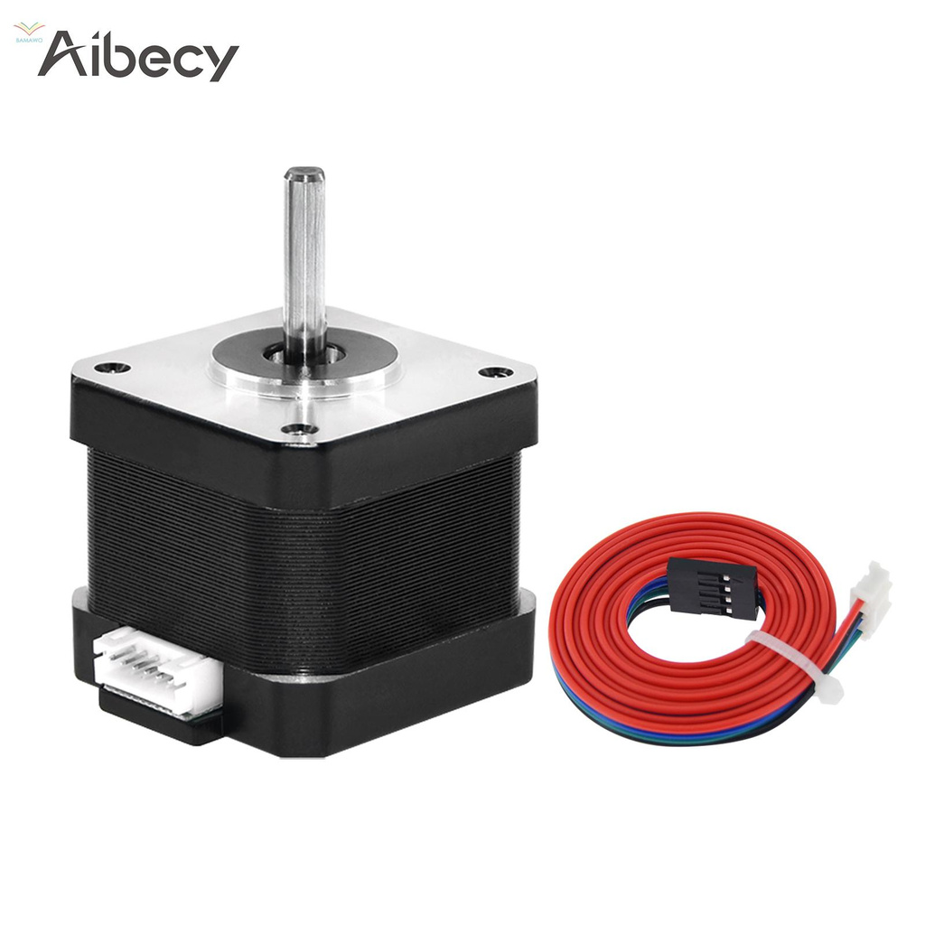 Ready in stock Aibecy 42 Stepper Motor 2 Phase 1.8 Degree Step Angle 1.5A 17HS4401S Stepping Motor with 1m Cable for 3D Printer and CNC