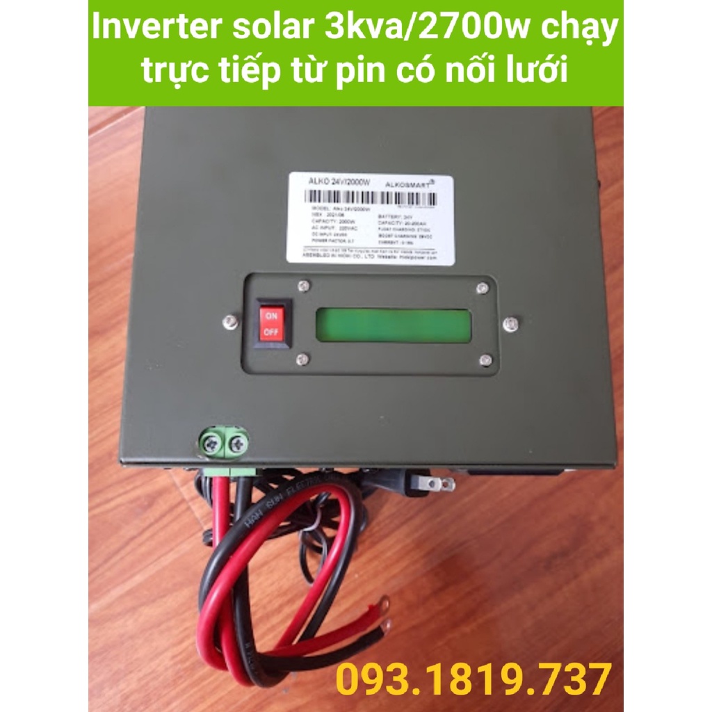 INVERTER SOLAR HIOKI 3KVA/2700W "chạy trực tiếp từ tấm pin" Phiên bản có nối lưới"