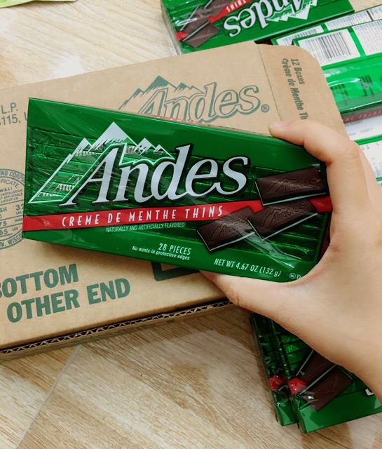 Socola bạc hà Andes Creme De Menthe Thins