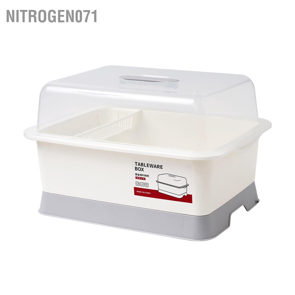 Nitrogen071 Rổ Úp Chén Bát, Kệ Úp Chén Bát Có Nắp Đậy Tiện Lợi Chống Bụi Bẩn - Tiết kiệm không gian cho nhà bếp gia đình