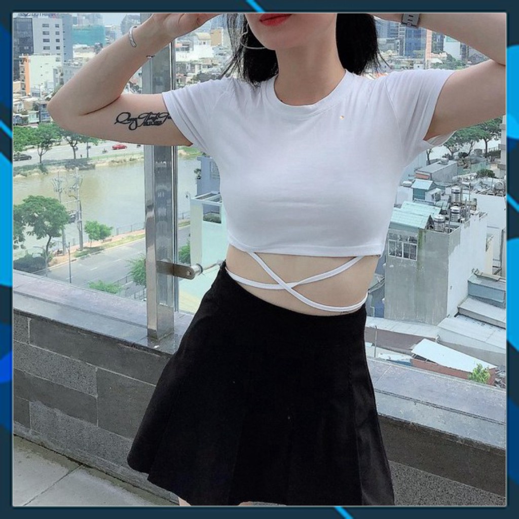 [Mã FAMAYWA giảm 10K đơn 50K] Áo croptop đan dây sexy/áo croptop ôm đan dây | BigBuy360 - bigbuy360.vn