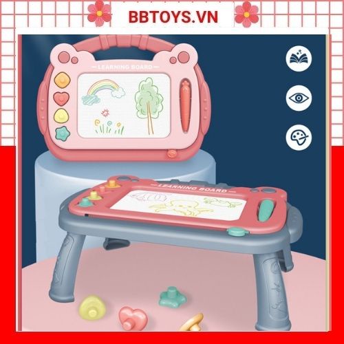 Bảng vẽ tự xóa thông minh kèm bút, có chân, kích thước 34x25x14 cm (BBTOYS: 64)