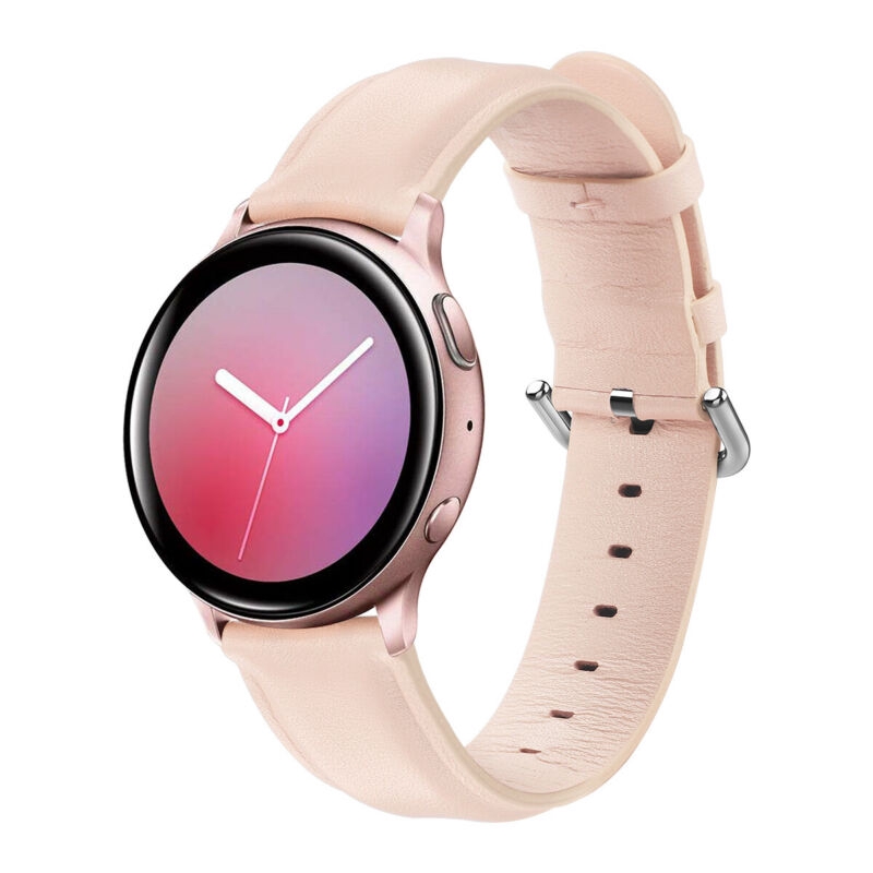 Dây Đeo Bằng Da Thật 20mm Cho Đồng Hồ Thông Minh Samsung Galaxy Watch 42mm Active 2 40/44mm Gear S4 S2 Classic