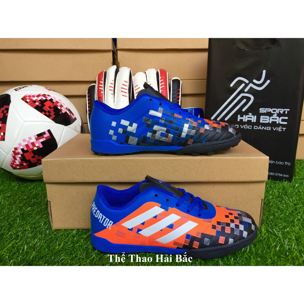 Giày bóng đá TQ đủ kích cỡ cho trẻ em Adidas Predator Tesla TF Xanh Lam
