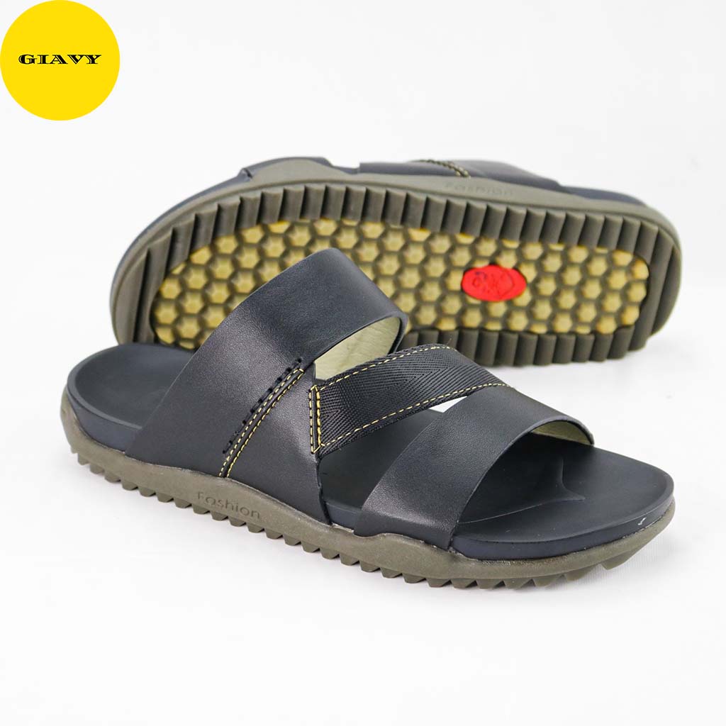 Dép nam quai da, đế doctor thời trang Z0023 - GIAVY