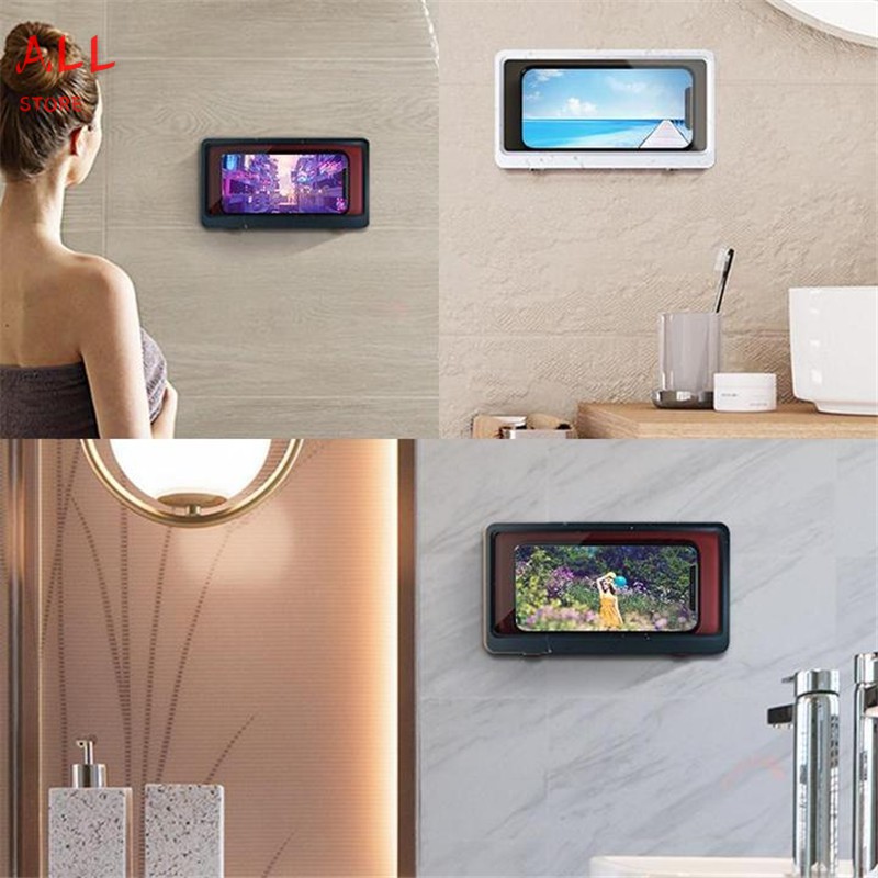 Bao đựng điện thoại di động chống thấm nước trong phòng tắm, có thể chạm vào màn hình để giải phóng bàn tay của bạn, giá đỡ điện thoại chống nước, giá đỡ điện thoại di động chống nước