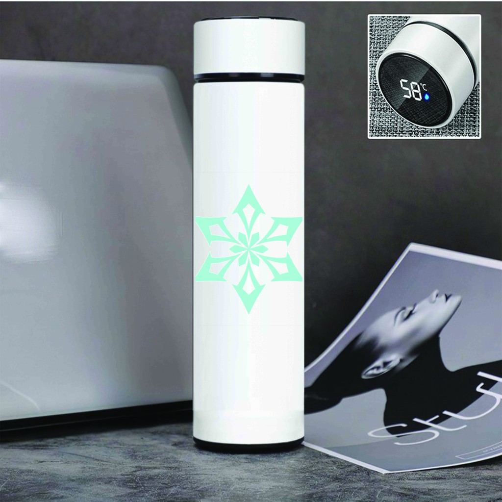 Bình giữ nhiệt đựng nước in hình NGUYÊN TỐ VISION GENSHIN IMPACT game tiện lợi xinh xắn anime chibi M2