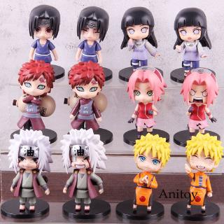 Bộ 6 mô hình nhân vật hoạt hình Naruto Hyuuga Hinata Haruno Sakura Gaara Uchiha Itachi Jiraiya trang trí