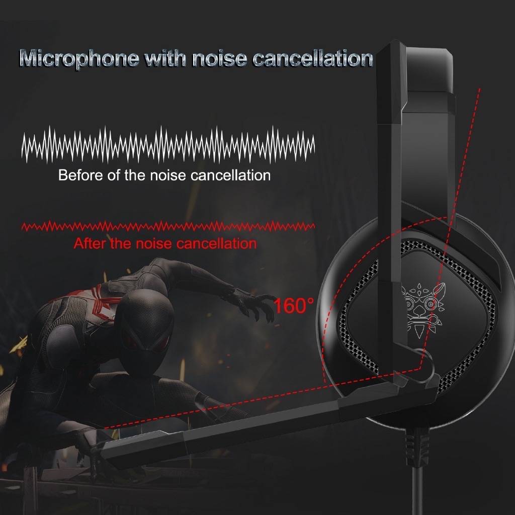 Tai nghe chụp tai chơi game có mic tích hợp đèn LED cho điện thoại / Pc / Ps4 Onikuma K19 【Chính hãng】Bảo hành 2 năm