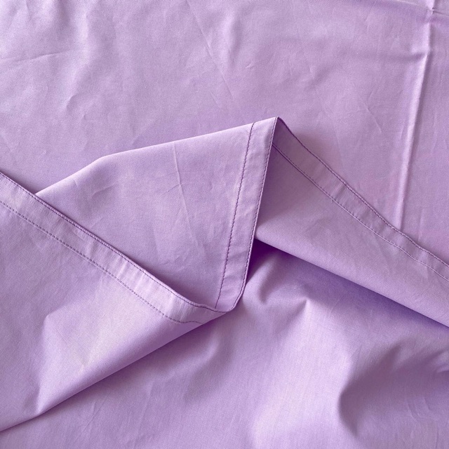 Combo ga trải giường+chăn+gối màu tím pastel