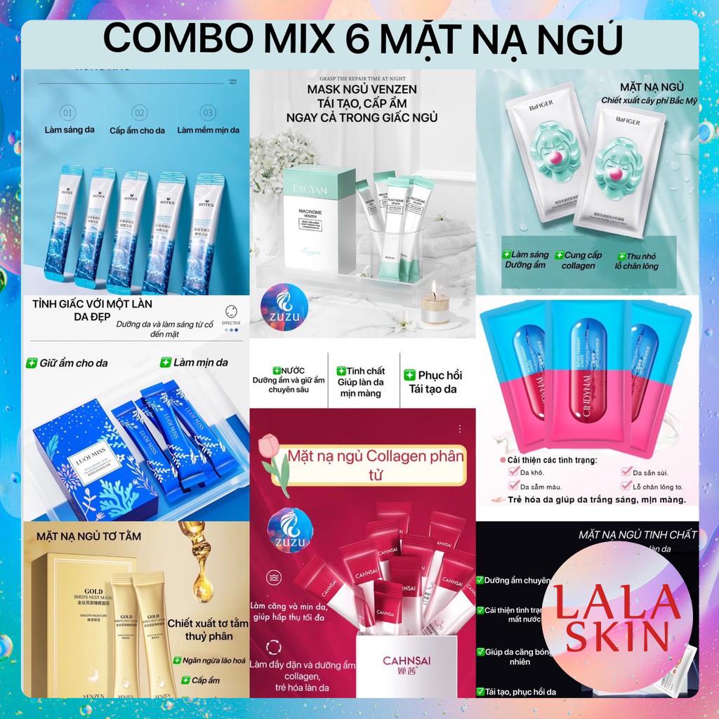 [COMBO MIX 6 MẶT NẠ NGỦ] Mặt Nạ Ngủ, Mask Ngủ Ngăn Ngừa Lão Hóa Cấp Ẩm Sâu Thu Nhỏ Lỗ Chân Lông