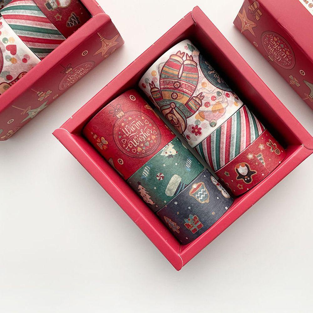 PISTA Set 6 Cuộn Băng Keo Washi Trang Trí Sổ Tay DIY Sáng Tạo