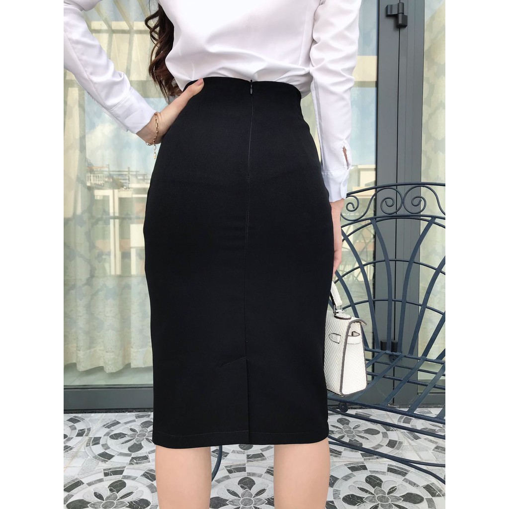 Chân Váy Công Sở Nữ Cao Cấp Chất Vải Cotton Lạnh Co Dãn 3 Màu | BigBuy360 - bigbuy360.vn