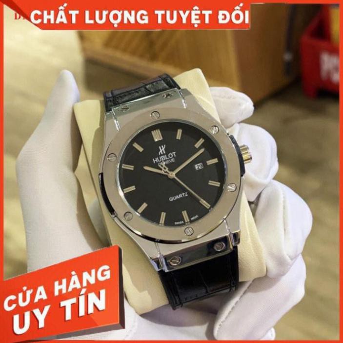 [Hublot dây da] Đồng hồ nam Hublot - máy pin - Size 42 mm Hàng có bảo hành 12 tháng | BigBuy360 - bigbuy360.vn
