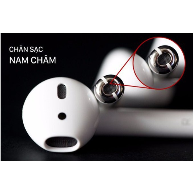 Tai Nghe Bluetooth Cảm Ứng AirPods 2 Định Vị Đổi Tên - Cảm Biến Tháo Tai + Tặng Kèm Case Airpod ( Giao Hình Ngẫu Nhiên )