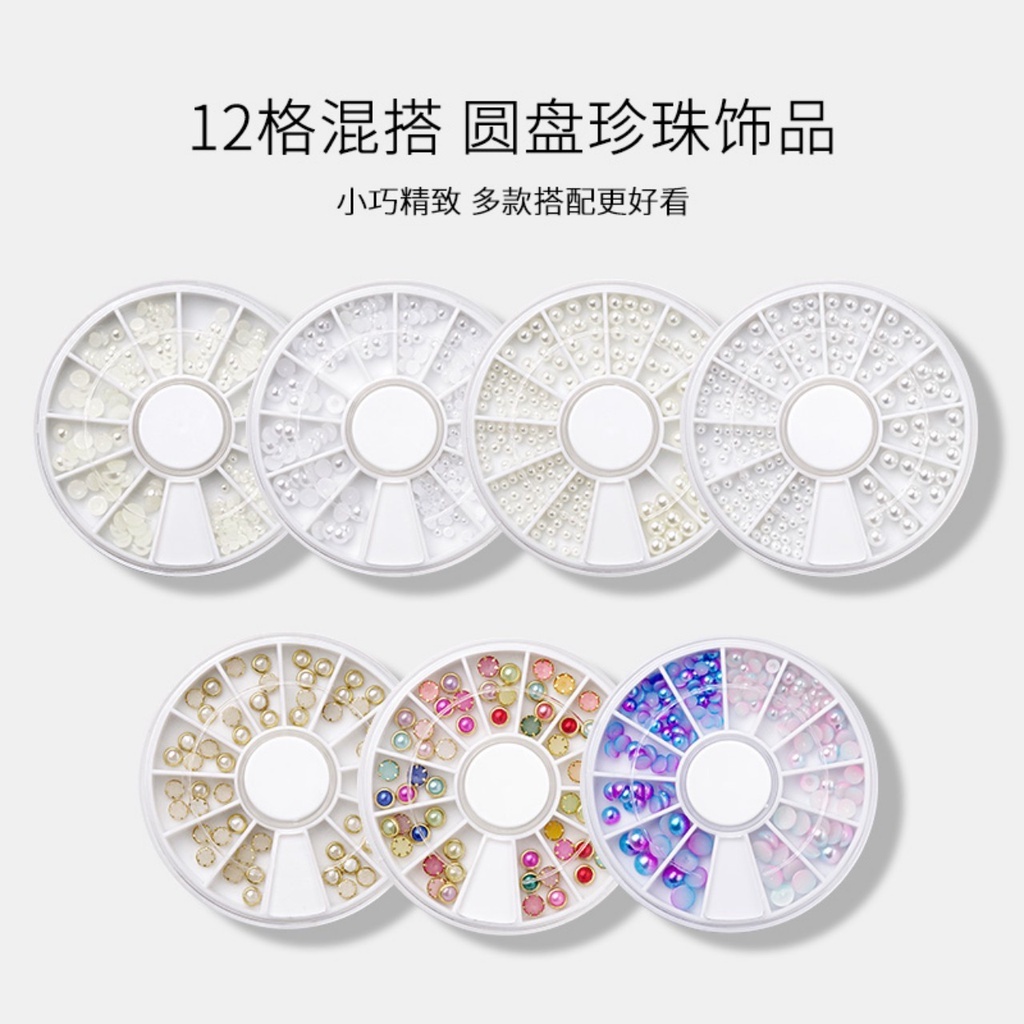 Phụ kiện trang trí móng - Đính móng - Khay 12 ô