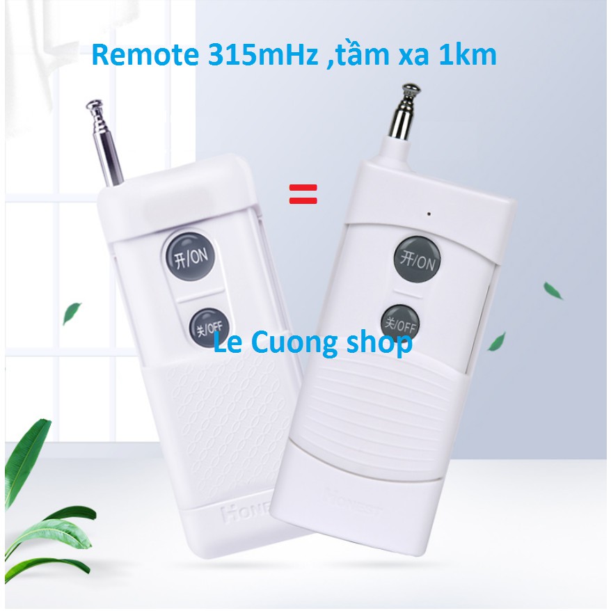 (2 remote) Công tắc điều khiển từ xa công suất lớn Honest HT-6220KGD 40A 1km,hoặc HT- 9220KG 40A 1km