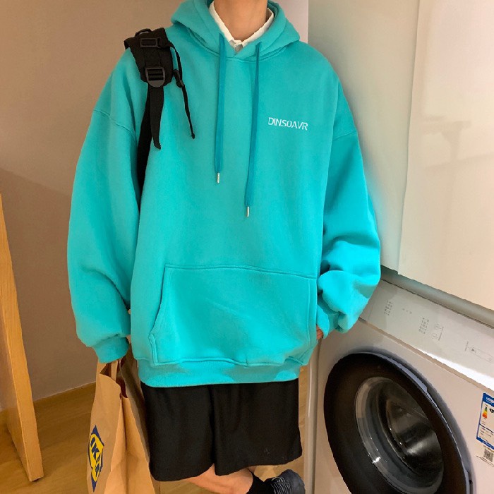 Áo hoodie nỉ ngoại Dinsoavr Unisex [FREESHIP] Hoodies form rộng tay phồng kiểu dáng basic đường phố hàn quốc peonyb