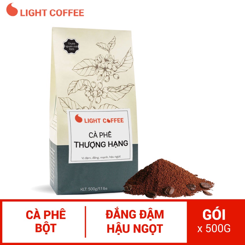 Cà phê Thượng hạng Light Coffee 1kg, vị đậm, đắng mạnh mỗi gói 500g