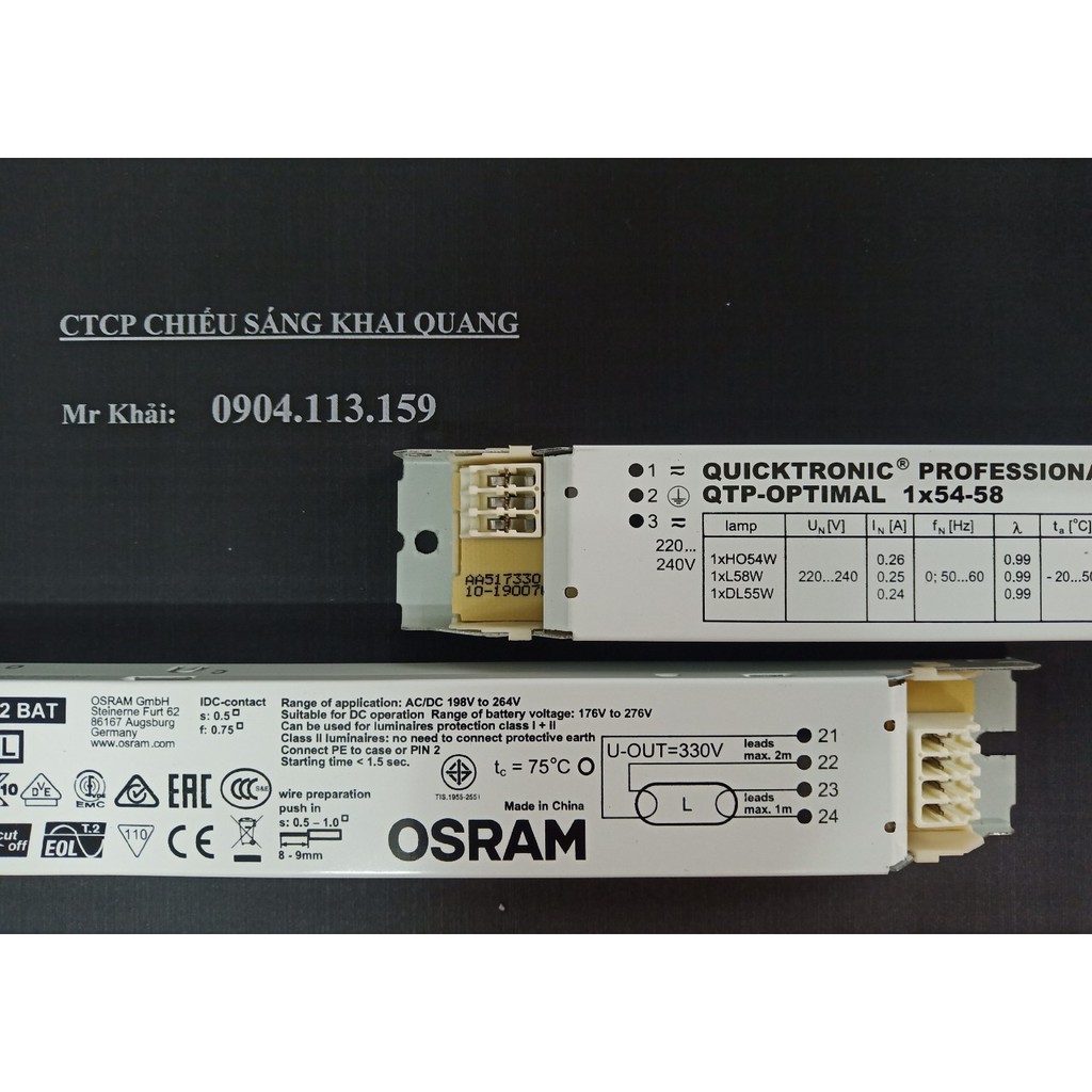 (SALE) Chấn lưu cho bóng 55W , 58W - Ballast Osram QTP-OPTIMAL 1x54-58W