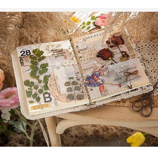 Stickers hoa khô hoa ép vở dán trang trí