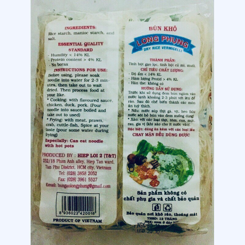 Bún khô Long Phụng 10 vắt gói