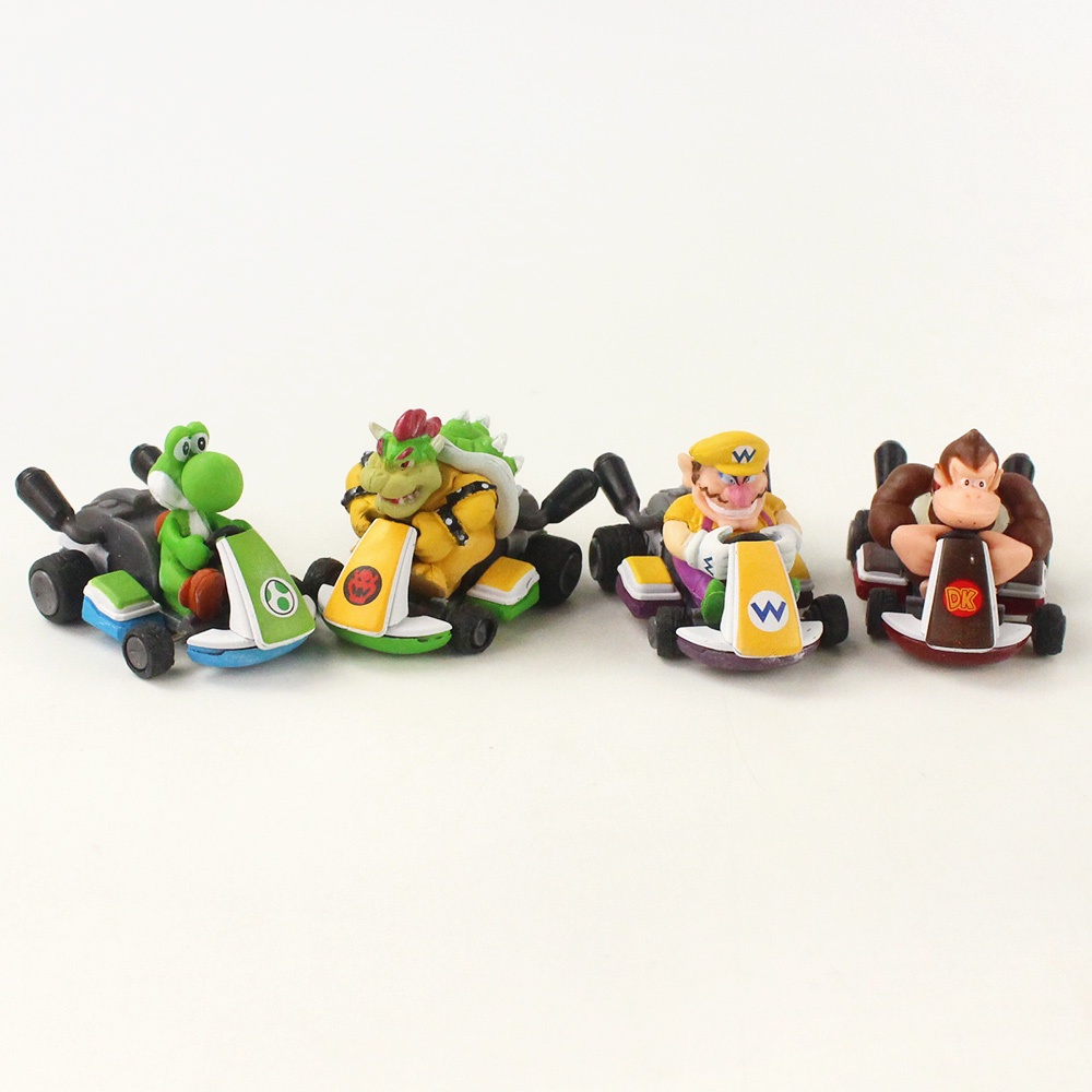 NINTENDO Bộ 8 Mô Hình Nhân Vật Game Super Mario Bros Luigi Mario Yoshi Bowser Koopa Wario Toad kong