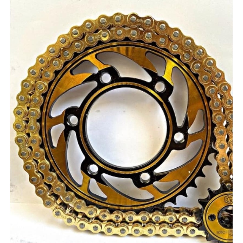 Bộ Nhông sên đĩa exciter 150, winer, nhông xích vàng