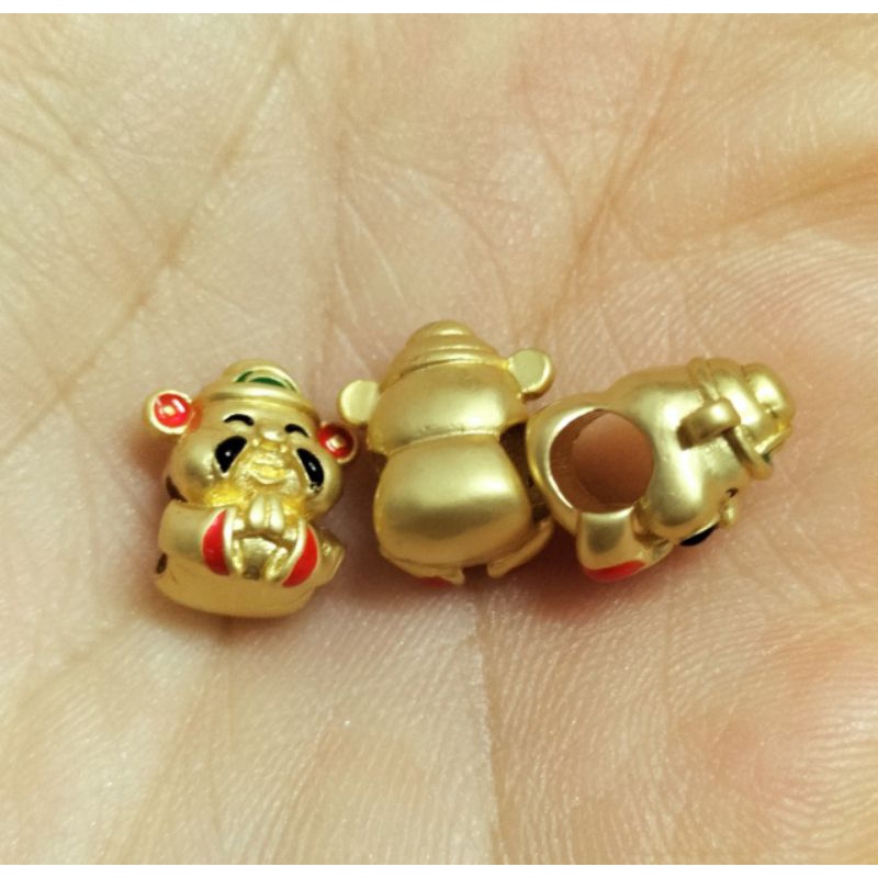 Charm Ông Thần TàiCharm Nepal nhà Phật size 8mm mic vòng chiêu tài lộc may mắn