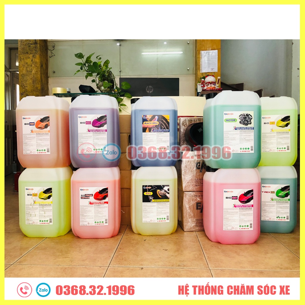 Nước Rửa Xe Không Chạm, Dung Dịch Rửa Xe Ô tô, Xe Máy - Ekokemika Bio 50 - 1L (Tặng 01 Khăn Lau Xe)