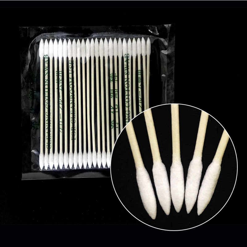 25Pcs Cleaning Cotton Swab Makeup Ear Jewelry Clean Sticks Buds Tip Wood Cotton Swab Home Clean Tool