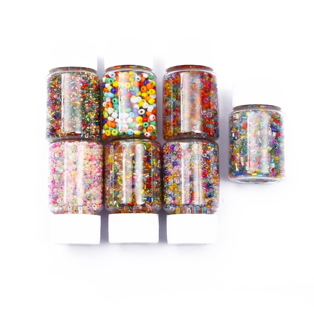 Set 3000 hạt xỏ lỗ 2mm nhiều màu sắc dùng làm trang sức DIY