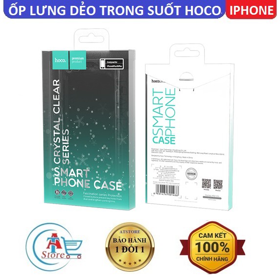 Ốp Lưng Dẻo Trong Suốt Hoco Cho Iphone Chính Hãng