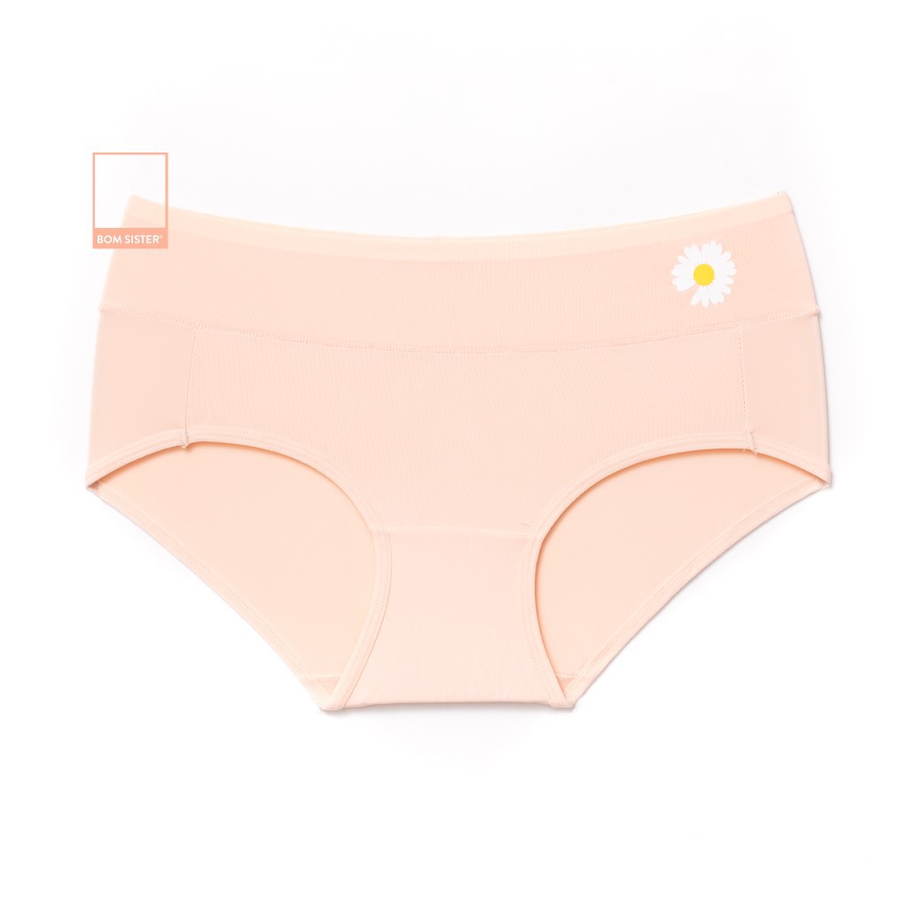 [Mã FAMALLT5 giảm 15% đơn 150k] Quần lót thun màu trơn lưng gấp hoạ tiết hoa cúc BOM SISTER Q949 | BigBuy360 - bigbuy360.vn