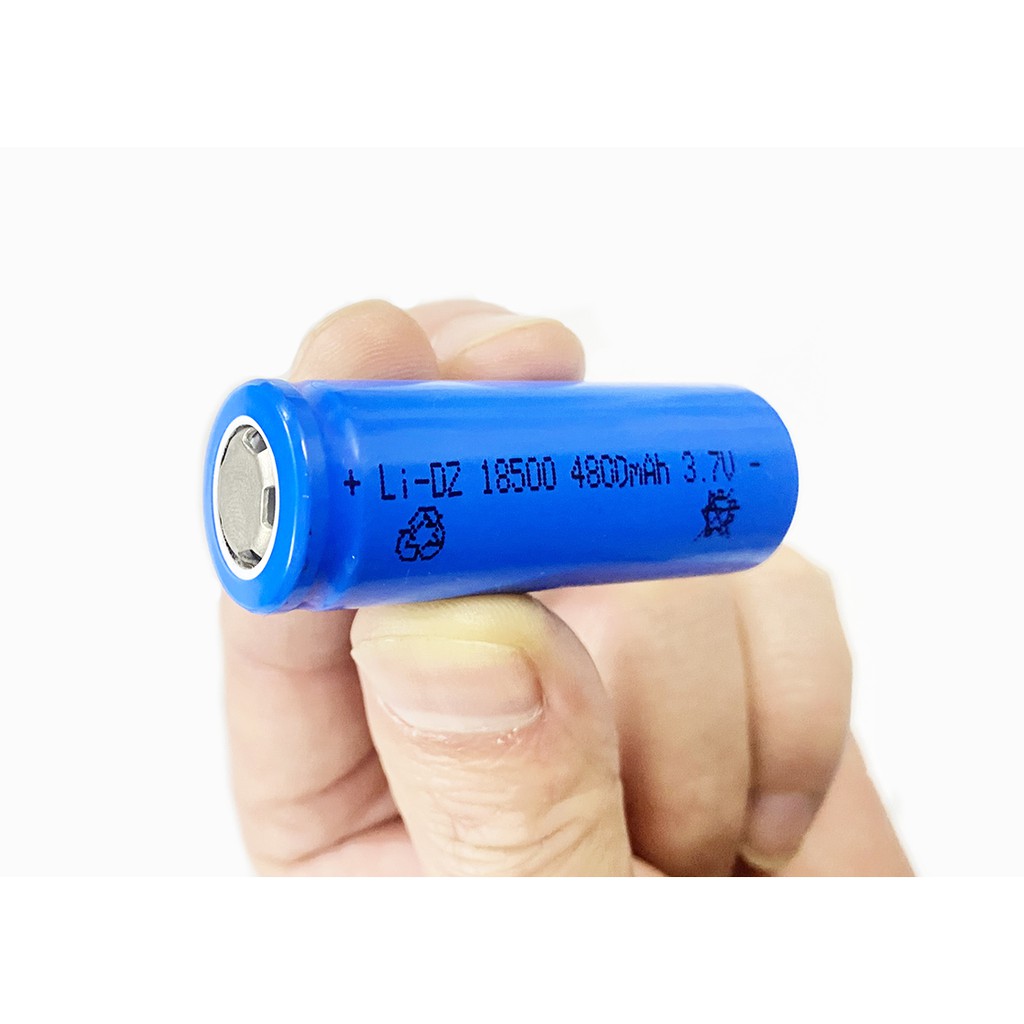 Pin 18500 - 3800mAh 3.7v - Lithium Ion, pin sạc nhiều lần (1 viên) cho Đèn laze, máy ảnh, quạt mini, đèn pin