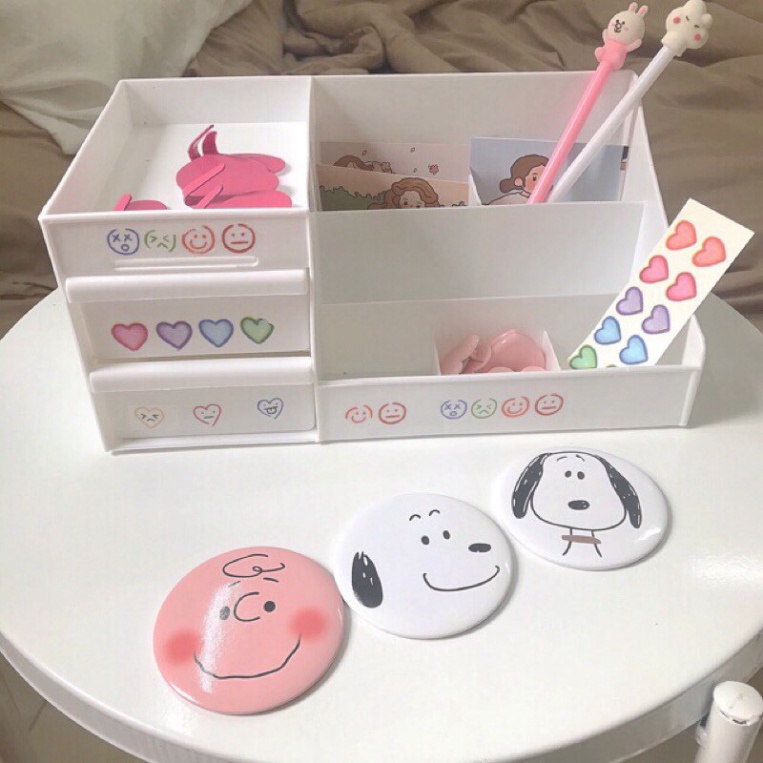 kệ đựng mỹ phẩm nhiều ngăn, hộp đựng đồ trang điểm phong cách hàn quốc
