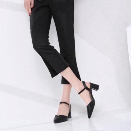 Giày Cao Gót Nữ 5p Chất Da Dáng Hàn Quốc hàng Loại 1 size 35 - 39