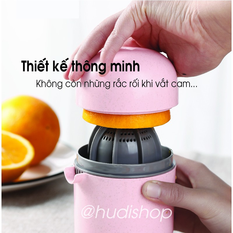 Dụng cụ vắt cam, ép hoa quả - 2 trong 1 thông minh - Nhựa lúa mạch an toàn, cao cấp - GD360 HUDIshop