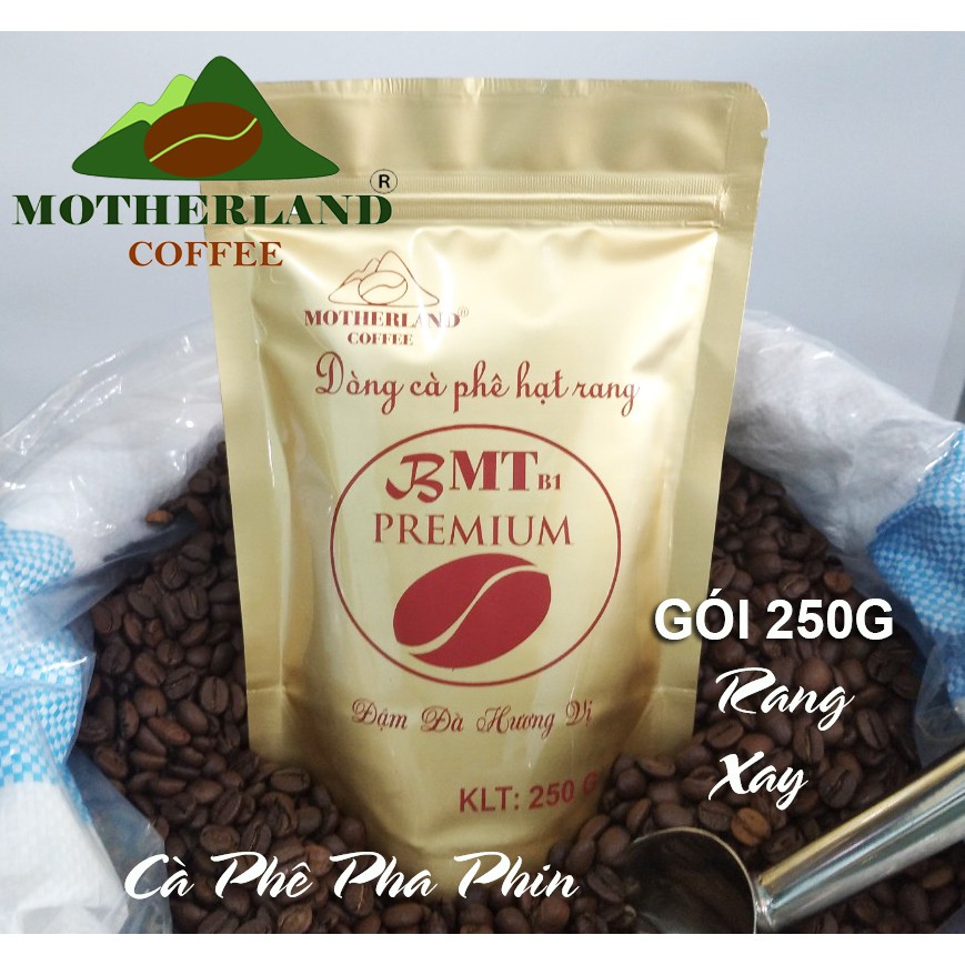 Cà phê rang xay nguyên chất Motherland gói 250g