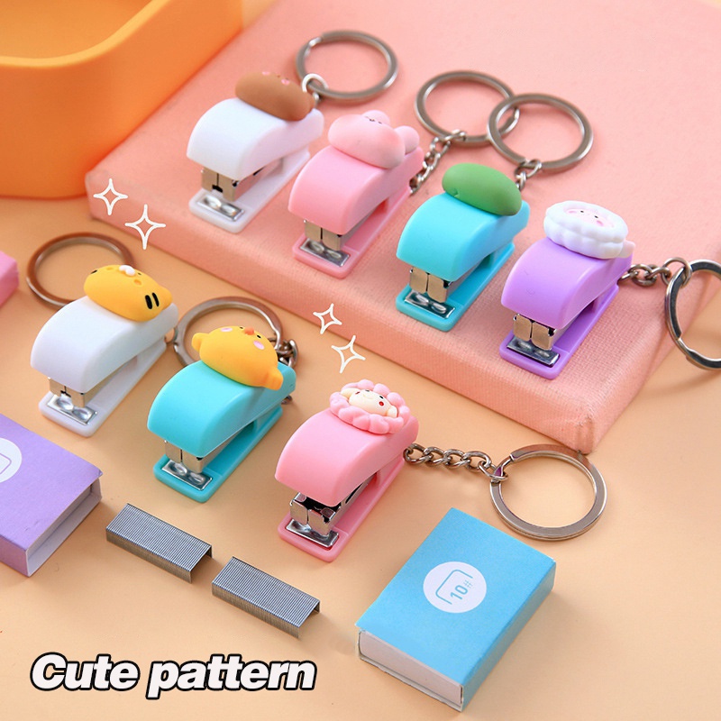 Set Dụng Cụ Dập Ghim Mini Dễ Thương Tiện Dụng Cho Học Sinh