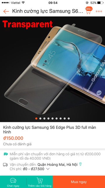 Kính S6 Edge Full màn loại XỊN