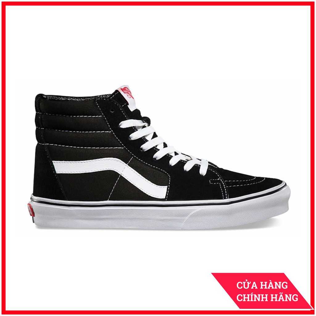 [Mã FAGREEN245 giảm tới 30K đơn 99K] Giày Sneaker [REAL] Vans-SK8-Hi-Black-VN000D5IB8C