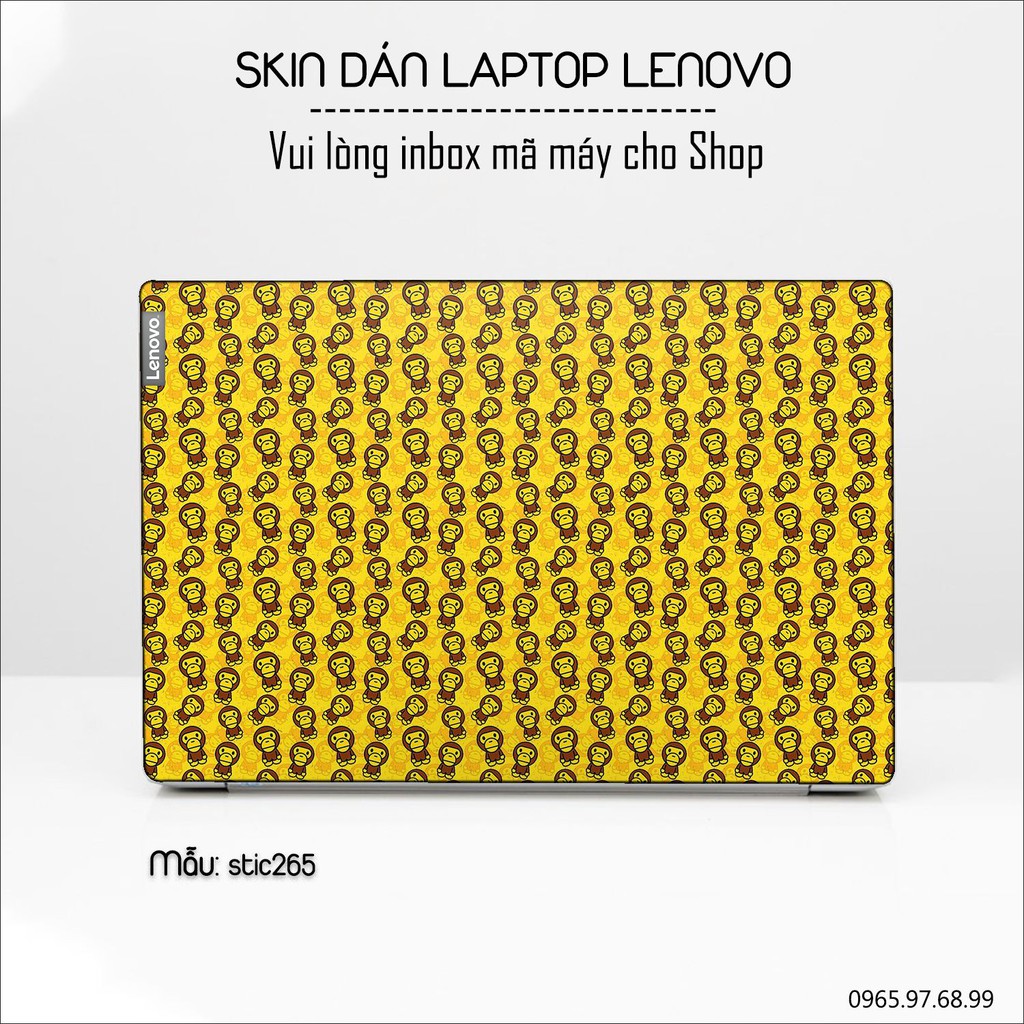 Skin dán Laptop Lenovo in hình baby milo - stic257 (inbox mã máy cho Shop)