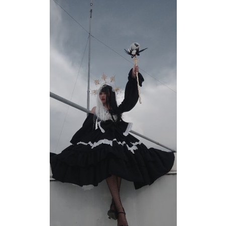 Cosplay Nữ Thần Full set Custom + Vương miện + Trượng + Vớ + Giày + Phụ kiện | BigBuy360 - bigbuy360.vn