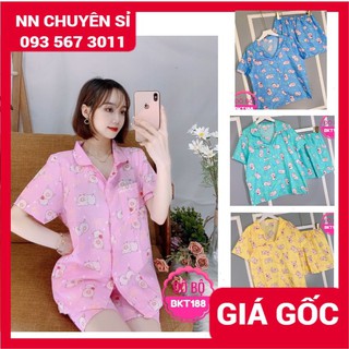 ĐỒ BỘ PIJAMA ĐÙI IN HÌNH HOẠT HÌNH ⚡ẢNH THẬT CHỤP TẠI SHOP⚡ ĐỒ BỘ ĐÙI IN HÌNH BKT188 ⚡ ĐỒ BỘ MẶC NHÀ ⚡ ĐỒ BỘ QUẦN ĐÙI